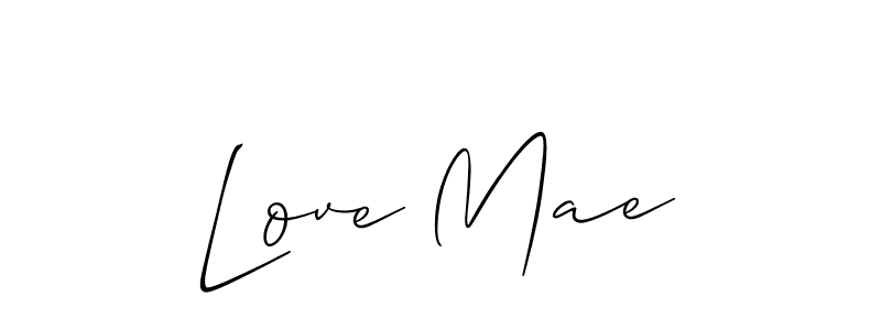 Make a beautiful signature design for name Love Mae. With this signature (Allison_Script) style, you can create a handwritten signature for free. Love Mae signature style 2 images and pictures png