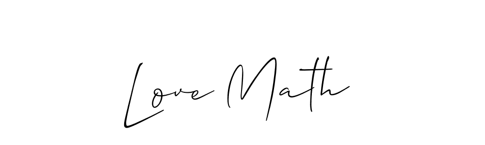 Allison_Script is a professional signature style that is perfect for those who want to add a touch of class to their signature. It is also a great choice for those who want to make their signature more unique. Get Love Math  name to fancy signature for free. Love Math  signature style 2 images and pictures png