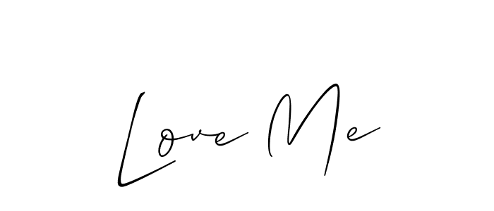 How to make Love Me name signature. Use Allison_Script style for creating short signs online. This is the latest handwritten sign. Love Me signature style 2 images and pictures png