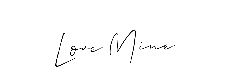 You should practise on your own different ways (Allison_Script) to write your name (Love Mine) in signature. don't let someone else do it for you. Love Mine signature style 2 images and pictures png