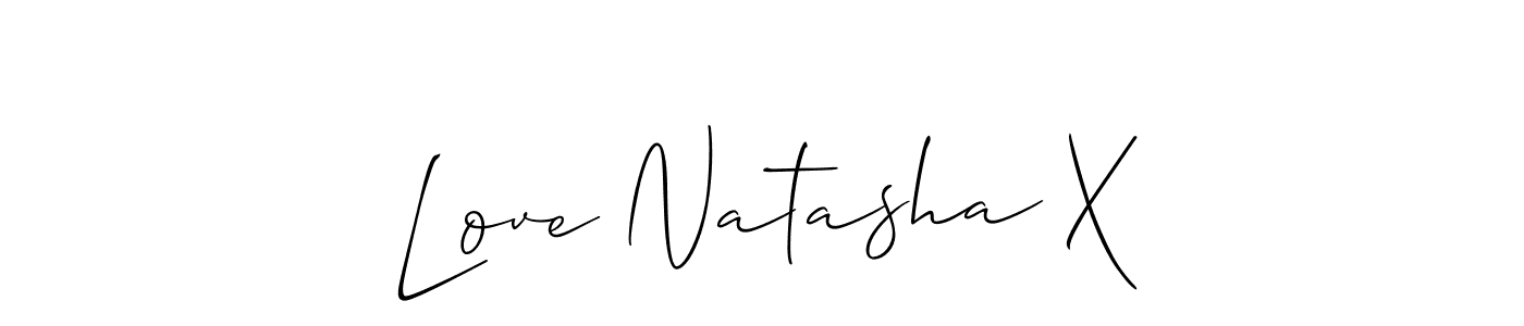This is the best signature style for the Love Natasha X name. Also you like these signature font (Allison_Script). Mix name signature. Love Natasha X signature style 2 images and pictures png