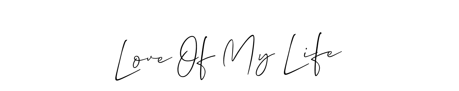 if you are searching for the best signature style for your name Love Of My Life. so please give up your signature search. here we have designed multiple signature styles  using Allison_Script. Love Of My Life signature style 2 images and pictures png