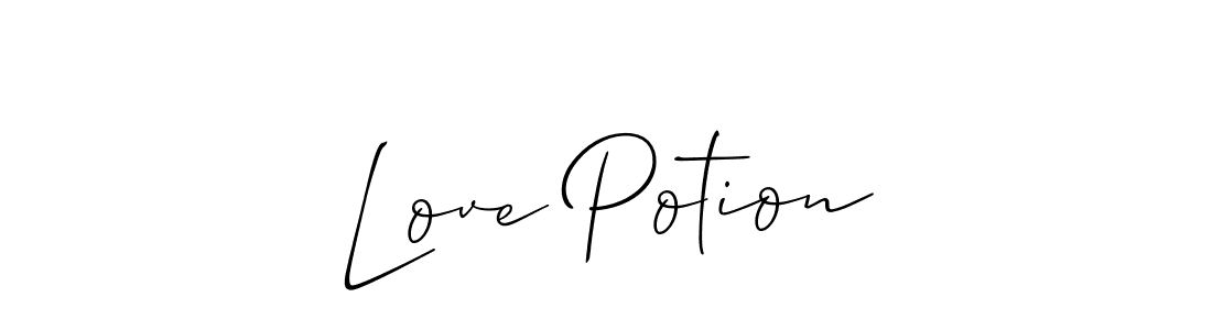 It looks lik you need a new signature style for name Love Potion. Design unique handwritten (Allison_Script) signature with our free signature maker in just a few clicks. Love Potion signature style 2 images and pictures png