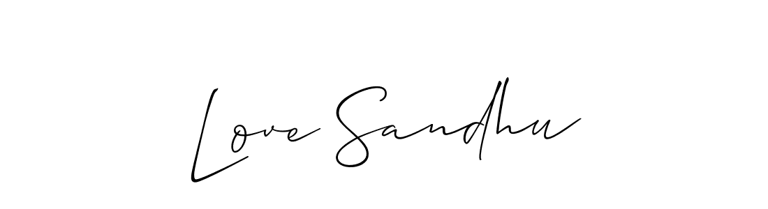 Make a beautiful signature design for name Love Sandhu. With this signature (Allison_Script) style, you can create a handwritten signature for free. Love Sandhu signature style 2 images and pictures png