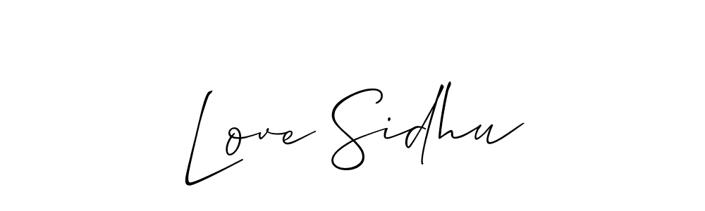 You should practise on your own different ways (Allison_Script) to write your name (Love Sidhu) in signature. don't let someone else do it for you. Love Sidhu signature style 2 images and pictures png