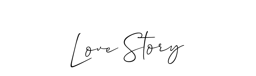 The best way (Allison_Script) to make a short signature is to pick only two or three words in your name. The name Love Story include a total of six letters. For converting this name. Love Story signature style 2 images and pictures png