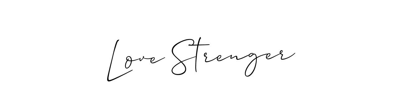 Allison_Script is a professional signature style that is perfect for those who want to add a touch of class to their signature. It is also a great choice for those who want to make their signature more unique. Get Love Strenger name to fancy signature for free. Love Strenger signature style 2 images and pictures png