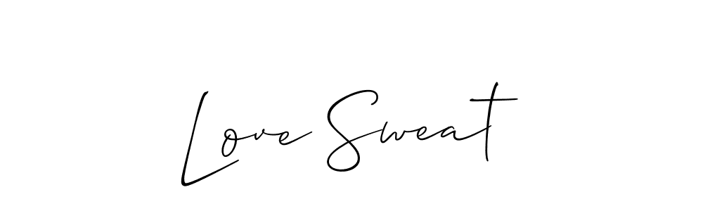 Create a beautiful signature design for name Love Sweat. With this signature (Allison_Script) fonts, you can make a handwritten signature for free. Love Sweat signature style 2 images and pictures png