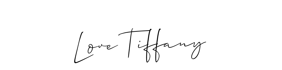 Design your own signature with our free online signature maker. With this signature software, you can create a handwritten (Allison_Script) signature for name Love Tiffany. Love Tiffany signature style 2 images and pictures png
