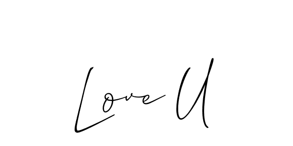 How to make Love U signature? Allison_Script is a professional autograph style. Create handwritten signature for Love U name. Love U signature style 2 images and pictures png