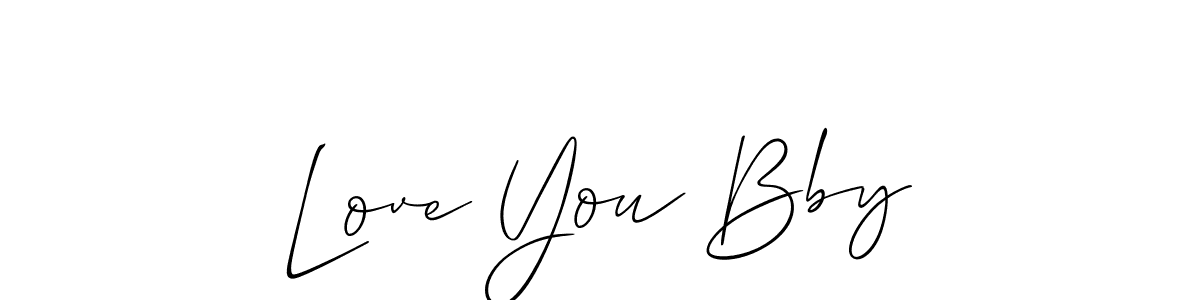 Create a beautiful signature design for name Love You Bby. With this signature (Allison_Script) fonts, you can make a handwritten signature for free. Love You Bby signature style 2 images and pictures png