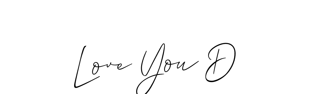 Similarly Allison_Script is the best handwritten signature design. Signature creator online .You can use it as an online autograph creator for name Love You D. Love You D signature style 2 images and pictures png