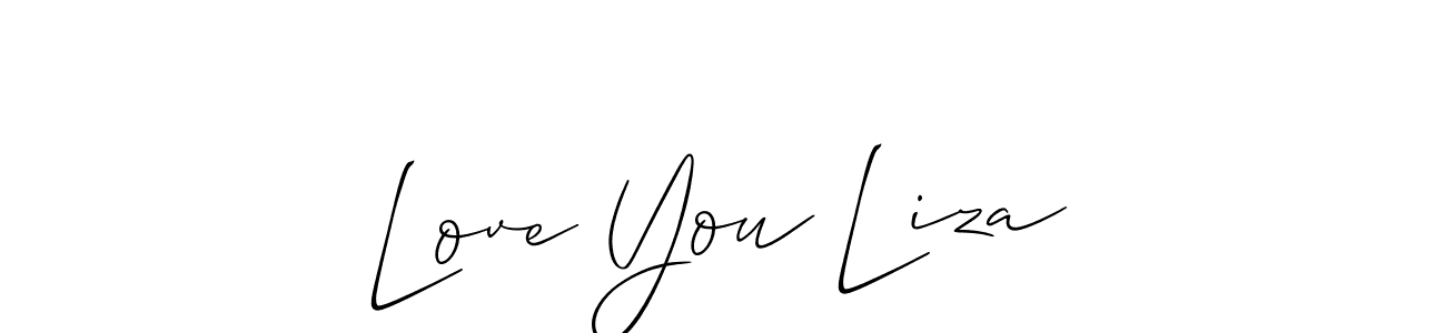 Create a beautiful signature design for name Love You Liza. With this signature (Allison_Script) fonts, you can make a handwritten signature for free. Love You Liza signature style 2 images and pictures png