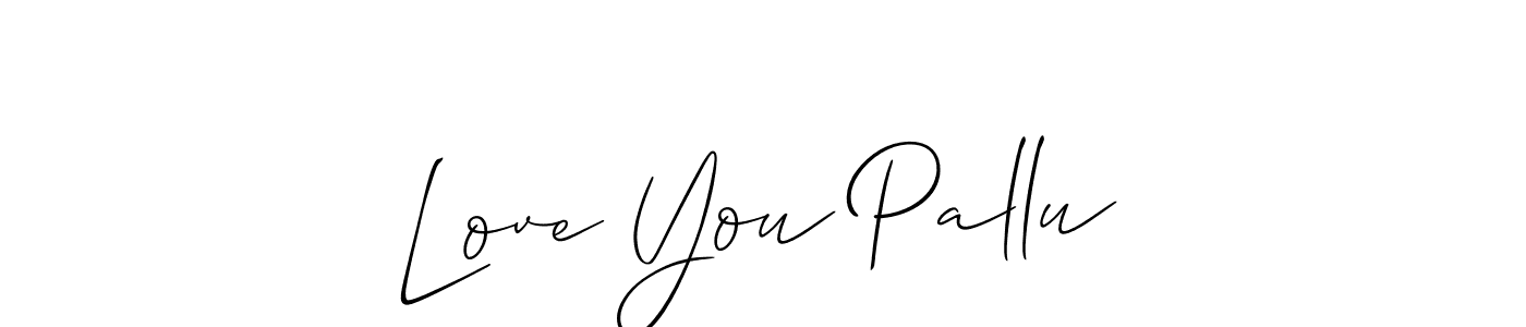 How to Draw Love You Pallu signature style? Allison_Script is a latest design signature styles for name Love You Pallu. Love You Pallu signature style 2 images and pictures png