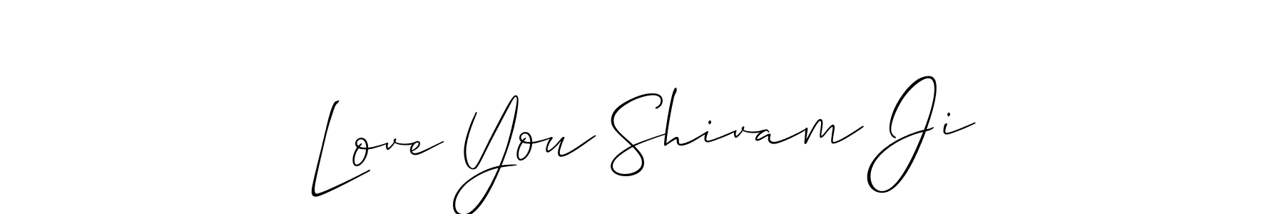 Similarly Allison_Script is the best handwritten signature design. Signature creator online .You can use it as an online autograph creator for name Love You Shivam Ji. Love You Shivam Ji signature style 2 images and pictures png