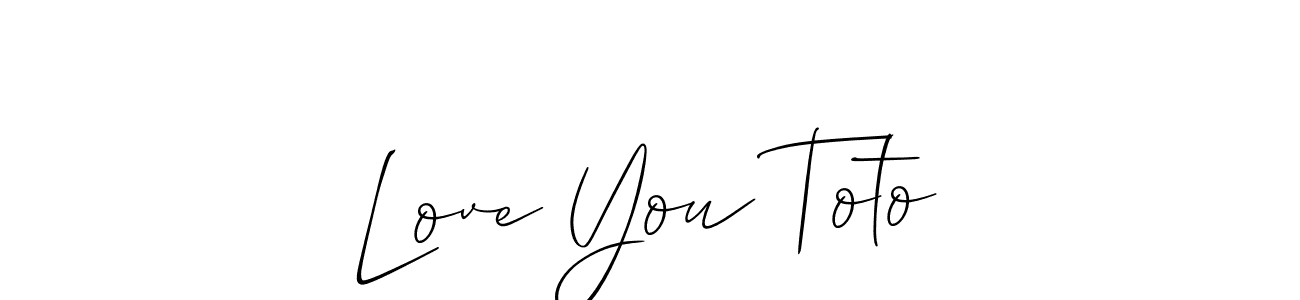 Similarly Allison_Script is the best handwritten signature design. Signature creator online .You can use it as an online autograph creator for name Love You Toto. Love You Toto signature style 2 images and pictures png