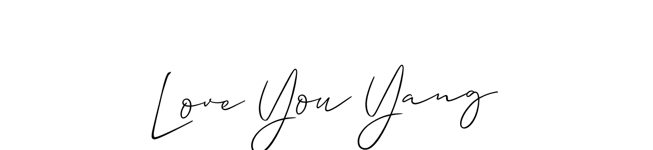 Also You can easily find your signature by using the search form. We will create Love You Yang name handwritten signature images for you free of cost using Allison_Script sign style. Love You Yang signature style 2 images and pictures png