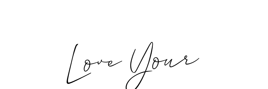 How to make Love Your signature? Allison_Script is a professional autograph style. Create handwritten signature for Love Your name. Love Your signature style 2 images and pictures png