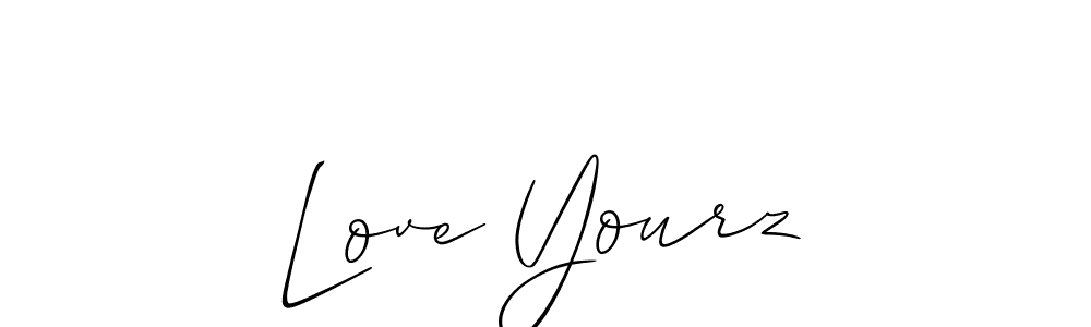 How to make Love Yourz signature? Allison_Script is a professional autograph style. Create handwritten signature for Love Yourz name. Love Yourz signature style 2 images and pictures png