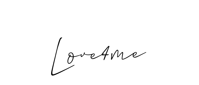 Also You can easily find your signature by using the search form. We will create Love4me name handwritten signature images for you free of cost using Allison_Script sign style. Love4me signature style 2 images and pictures png