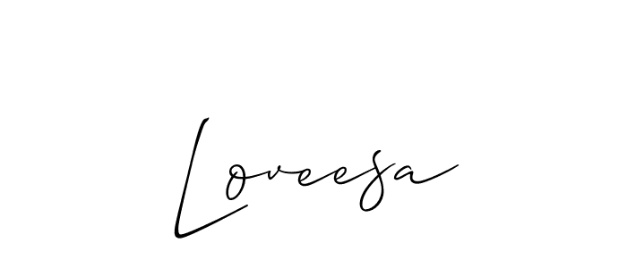 Make a beautiful signature design for name Loveesa. With this signature (Allison_Script) style, you can create a handwritten signature for free. Loveesa signature style 2 images and pictures png