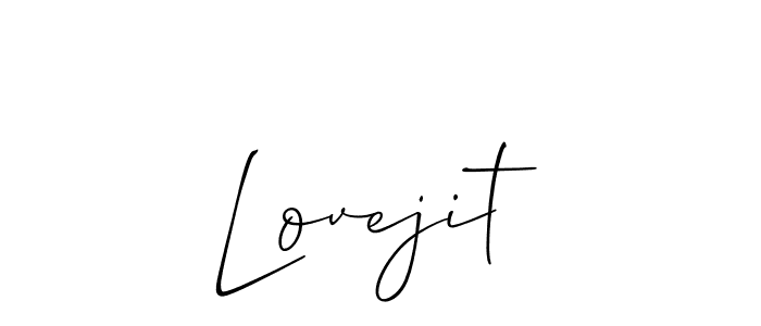Lovejit stylish signature style. Best Handwritten Sign (Allison_Script) for my name. Handwritten Signature Collection Ideas for my name Lovejit. Lovejit signature style 2 images and pictures png