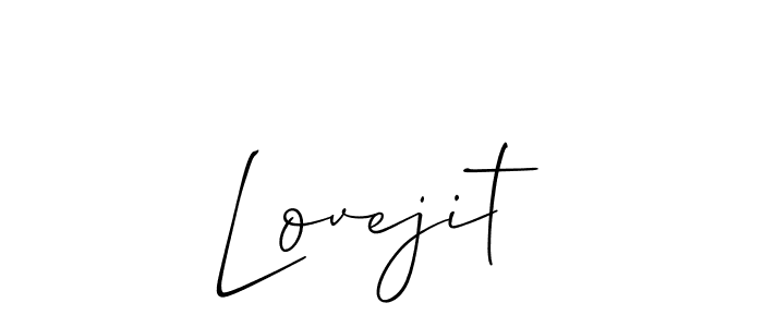 Allison_Script is a professional signature style that is perfect for those who want to add a touch of class to their signature. It is also a great choice for those who want to make their signature more unique. Get Lovejit name to fancy signature for free. Lovejit signature style 2 images and pictures png