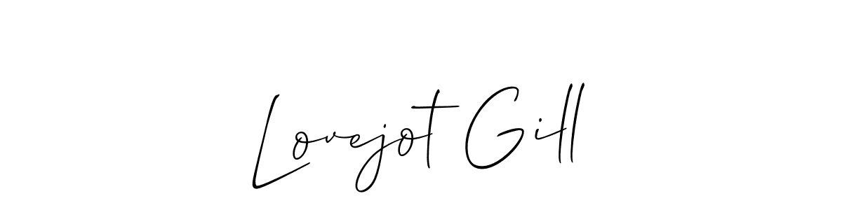 How to Draw Lovejot Gill signature style? Allison_Script is a latest design signature styles for name Lovejot Gill. Lovejot Gill signature style 2 images and pictures png