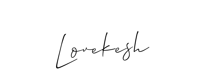 Create a beautiful signature design for name Lovekesh. With this signature (Allison_Script) fonts, you can make a handwritten signature for free. Lovekesh signature style 2 images and pictures png