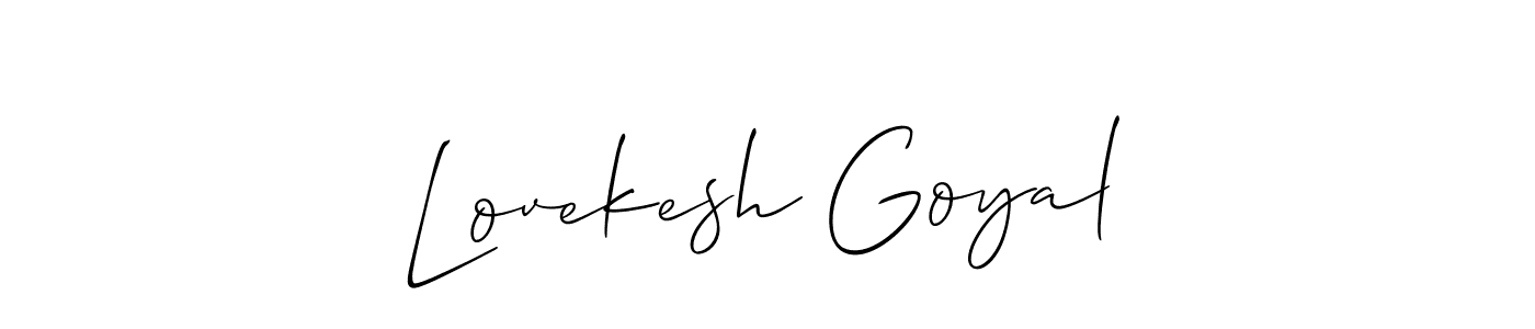 Lovekesh Goyal stylish signature style. Best Handwritten Sign (Allison_Script) for my name. Handwritten Signature Collection Ideas for my name Lovekesh Goyal. Lovekesh Goyal signature style 2 images and pictures png