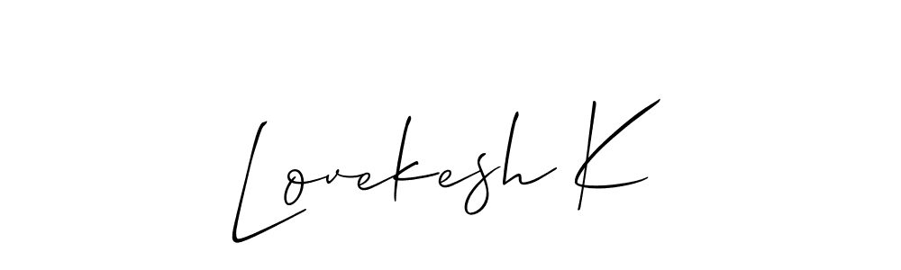 Best and Professional Signature Style for Lovekesh K. Allison_Script Best Signature Style Collection. Lovekesh K signature style 2 images and pictures png