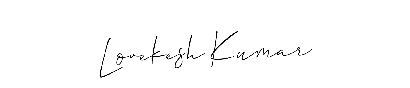 Lovekesh Kumar stylish signature style. Best Handwritten Sign (Allison_Script) for my name. Handwritten Signature Collection Ideas for my name Lovekesh Kumar. Lovekesh Kumar signature style 2 images and pictures png
