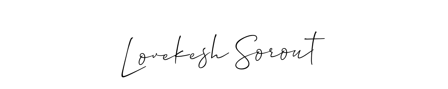 You should practise on your own different ways (Allison_Script) to write your name (Lovekesh Sorout) in signature. don't let someone else do it for you. Lovekesh Sorout signature style 2 images and pictures png