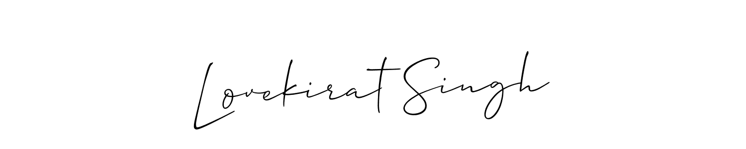 Also we have Lovekirat Singh name is the best signature style. Create professional handwritten signature collection using Allison_Script autograph style. Lovekirat Singh signature style 2 images and pictures png