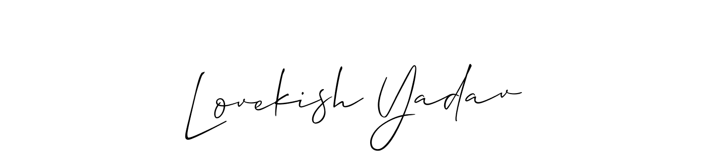 Best and Professional Signature Style for Lovekish Yadav. Allison_Script Best Signature Style Collection. Lovekish Yadav signature style 2 images and pictures png