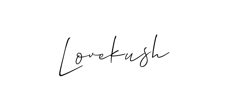 How to Draw Lovekush signature style? Allison_Script is a latest design signature styles for name Lovekush. Lovekush signature style 2 images and pictures png