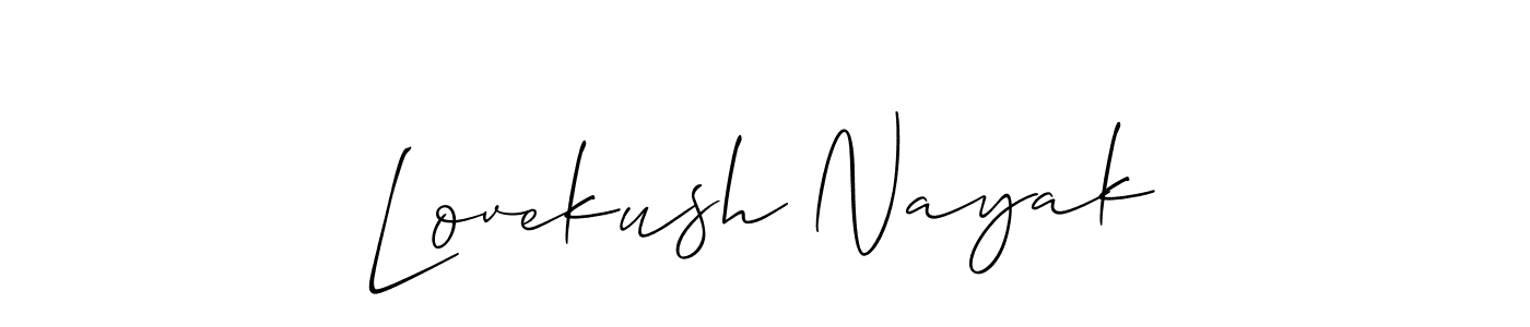 It looks lik you need a new signature style for name Lovekush Nayak. Design unique handwritten (Allison_Script) signature with our free signature maker in just a few clicks. Lovekush Nayak signature style 2 images and pictures png