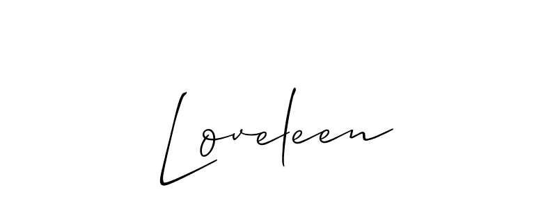 Also we have Loveleen name is the best signature style. Create professional handwritten signature collection using Allison_Script autograph style. Loveleen signature style 2 images and pictures png