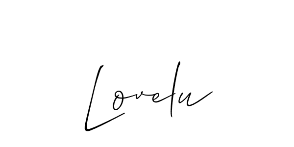 You should practise on your own different ways (Allison_Script) to write your name (Lovelu) in signature. don't let someone else do it for you. Lovelu signature style 2 images and pictures png