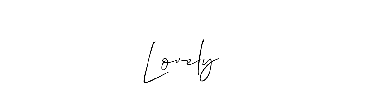 How to Draw Lovely❤️ signature style? Allison_Script is a latest design signature styles for name Lovely❤️. Lovely❤️ signature style 2 images and pictures png