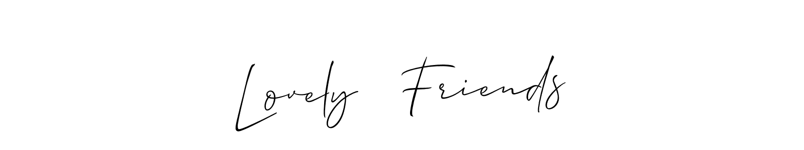 Once you've used our free online signature maker to create your best signature Allison_Script style, it's time to enjoy all of the benefits that Lovely   Friends name signing documents. Lovely   Friends signature style 2 images and pictures png