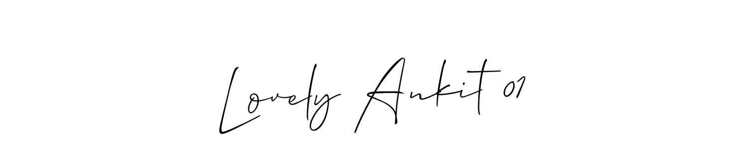 Make a beautiful signature design for name Lovely Ankit 01. With this signature (Allison_Script) style, you can create a handwritten signature for free. Lovely Ankit 01 signature style 2 images and pictures png