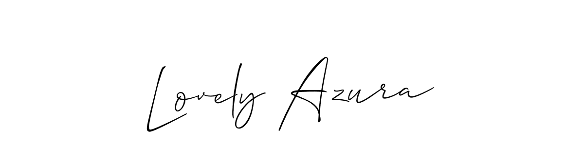 Also You can easily find your signature by using the search form. We will create Lovely Azura name handwritten signature images for you free of cost using Allison_Script sign style. Lovely Azura signature style 2 images and pictures png