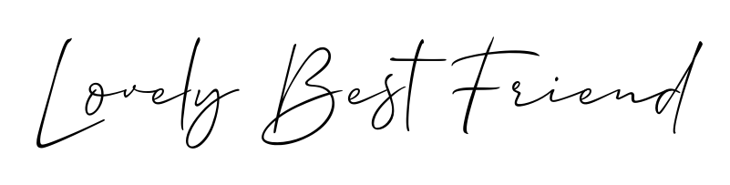 Express your personality with a custom Lovely Best Friend signature crafted with Allison_Script typography. Free transparent PNG download available. Lovely Best Friend signature style 2 images and pictures png