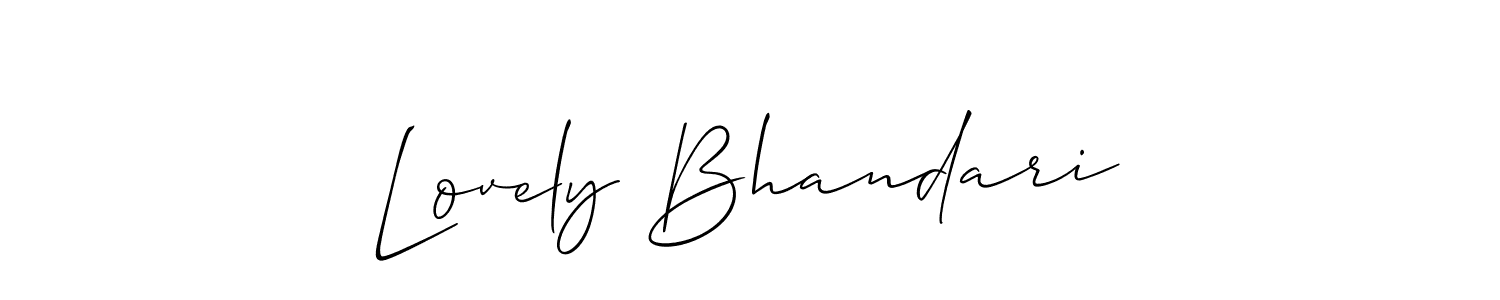 Here are the top 10 professional signature styles for the name Lovely Bhandari. These are the best autograph styles you can use for your name. Lovely Bhandari signature style 2 images and pictures png
