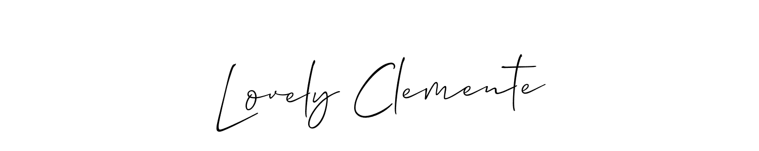 Once you've used our free online signature maker to create your best signature Allison_Script style, it's time to enjoy all of the benefits that Lovely Clemente name signing documents. Lovely Clemente signature style 2 images and pictures png