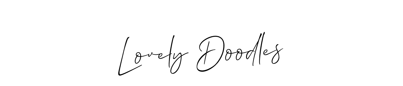 How to make Lovely Doodles signature? Allison_Script is a professional autograph style. Create handwritten signature for Lovely Doodles name. Lovely Doodles signature style 2 images and pictures png