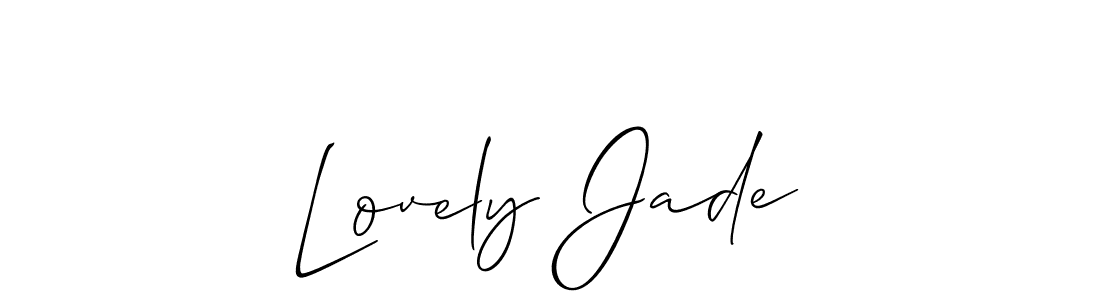 Best and Professional Signature Style for Lovely Jade. Allison_Script Best Signature Style Collection. Lovely Jade signature style 2 images and pictures png