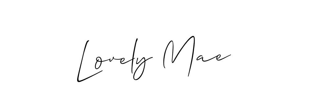 Use a signature maker to create a handwritten signature online. With this signature software, you can design (Allison_Script) your own signature for name Lovely Mae. Lovely Mae signature style 2 images and pictures png