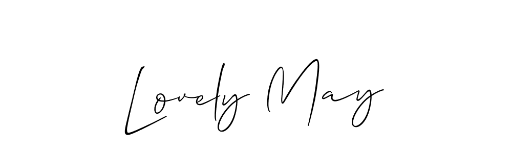 Use a signature maker to create a handwritten signature online. With this signature software, you can design (Allison_Script) your own signature for name Lovely May. Lovely May signature style 2 images and pictures png